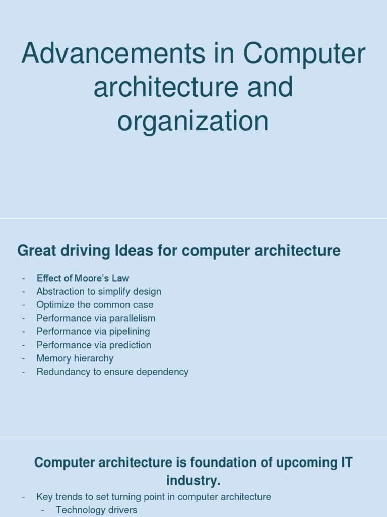 Advancements in Computer Architecture | PDF | Parallel Computing ...