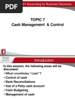 Topic 7 Cash Management & Control