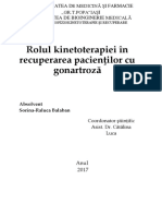 Rolul Kinetoterapiei În Recuperarea Pacienţilor Cu Gonartroză