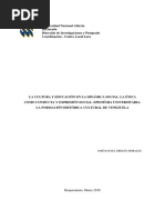 La Cultura y Educación en La Dinámica Social. La Ética Como Conducta y Expresión Social. Epistémia Universitaria. La Formación Histórica Cultural de Venezuela PDF