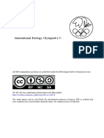 International E.V. Olympiad Biology