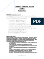 Production Part Approval Process (PPAP) Submission Assessment