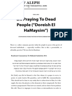 On Praying To Dead People ( - Doreish El HaMaysim - ) - Daf Aleph