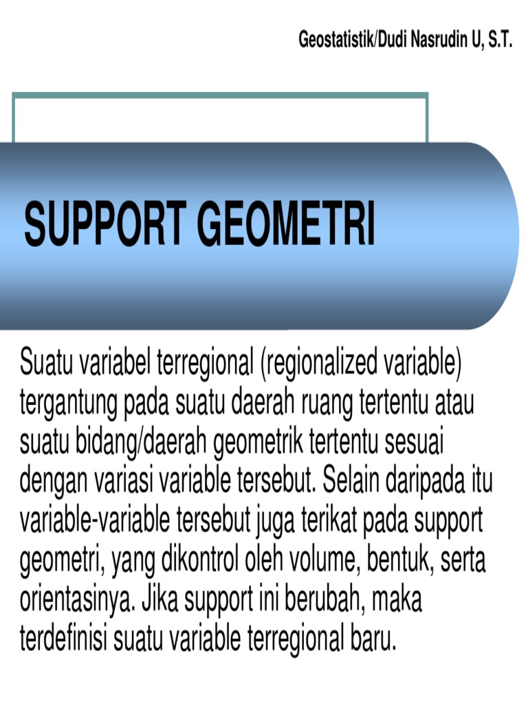 Support Geometri dalam Geostatistik | PDF | Metode & Bahan Ajar | Sains ...