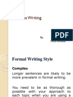 Formal Business Writing