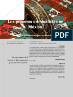 Los Primeros Criminalistas en Mexico