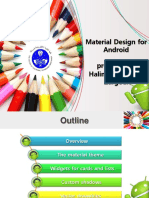 Material Design For Android Presents By: Halima Abobaker Zargoun