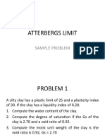 Atterbergs Limit Sample Problem