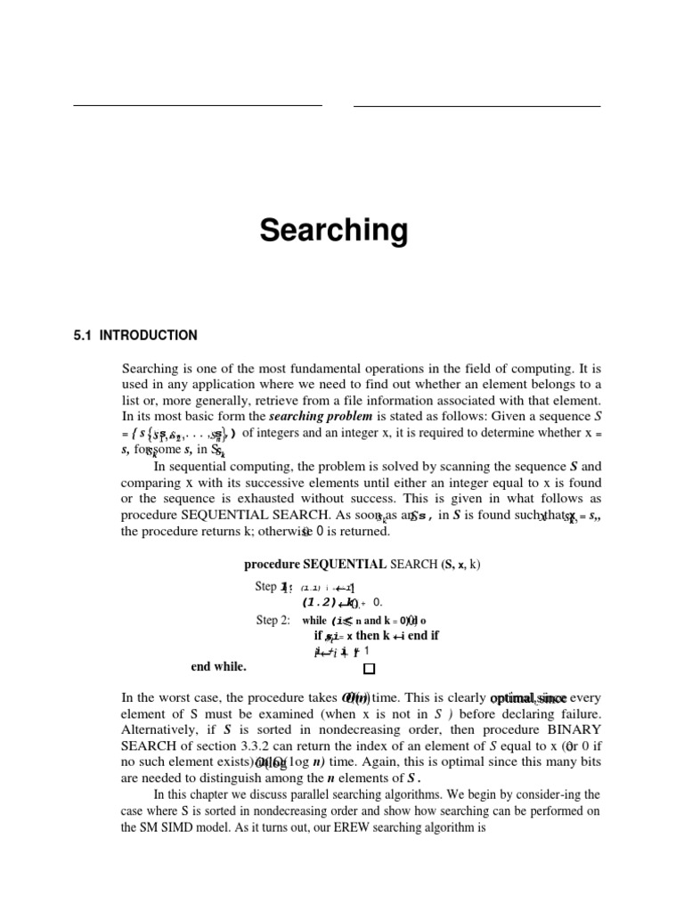 Ch5-Searching-Part1-The Design and Analysis of Parallel Algori - Selim ...