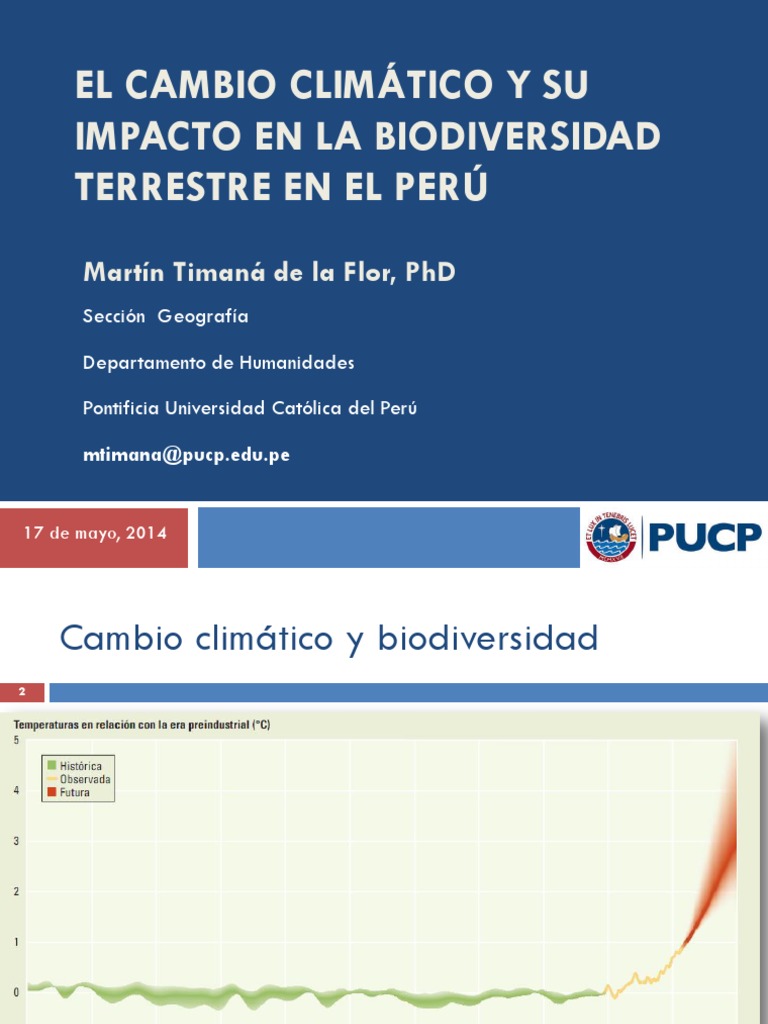 El Cambio Climático y Su Impacto en La Biodiversidad Terrestre Del Perú ...