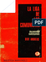 Bert Andreas, La Liga de Los Comunistas - Documentos Constitutivos