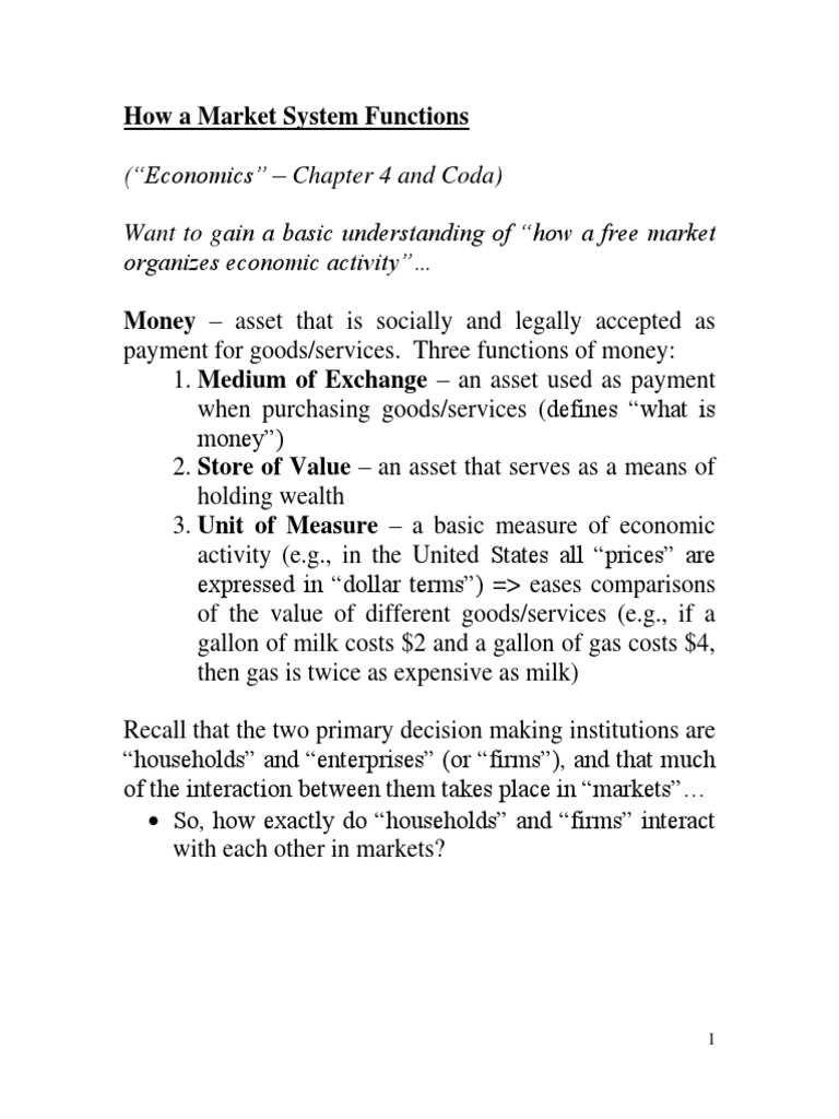 04 - How A Market System Functions - Overhead Slides | PDF | Supply ...