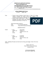 Surat Tugas Pelacakan Gizi Buruk Maret 2018