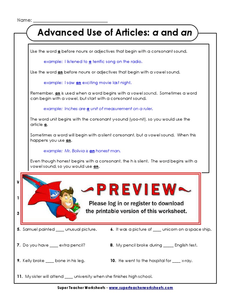 Articles A An Advanced PDF | PDF | Adjective | Vowel