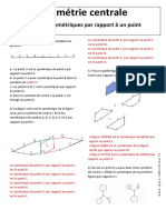 Correction Figures Symétriques Par Rapport À Un Point - Symétrie Centrale - 5ème Exercices Corrigés - Géométrie