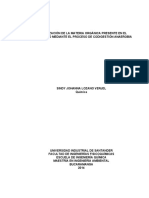 Estabilizacion de La Materia Organica Presente en El Lactosuero Mediante El Proceso de Codigestion Anaerobia