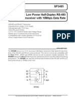 SP3485 +3.3V Low Power Half-Duplex RS-485 Transceiver With 10Mbps Data Rate