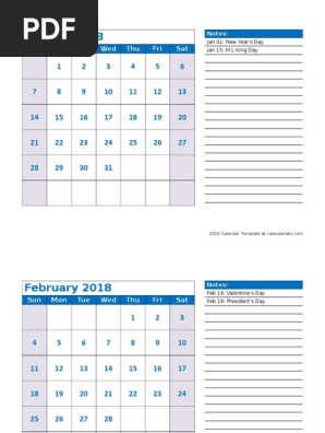 2018 Monthly Calendar Landscape 04
