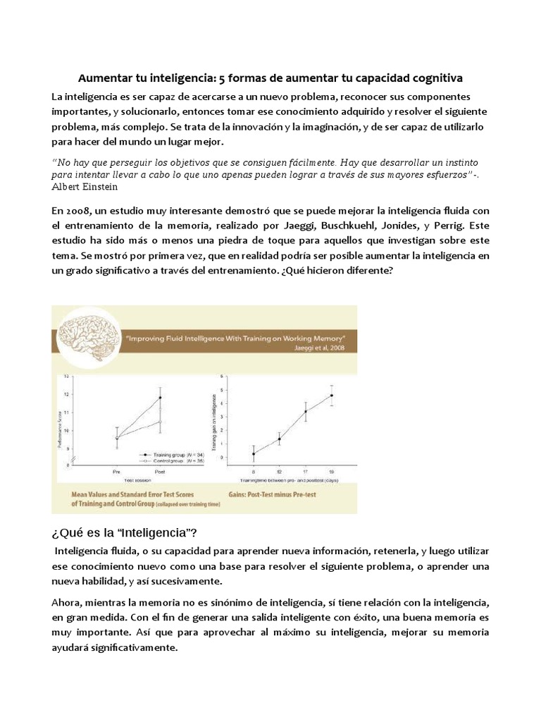Aumentar Tu Inteligencia | PDF | Cerebro | Memoria