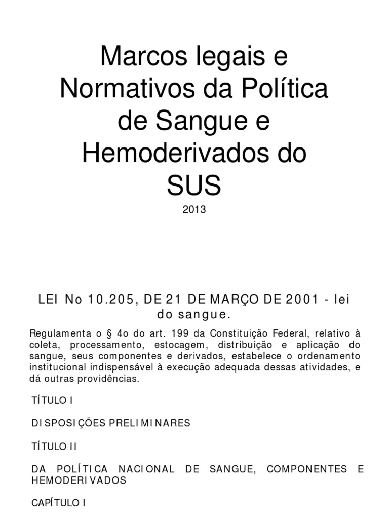 Termo de Compromisso para fornecimento de hemoderivados