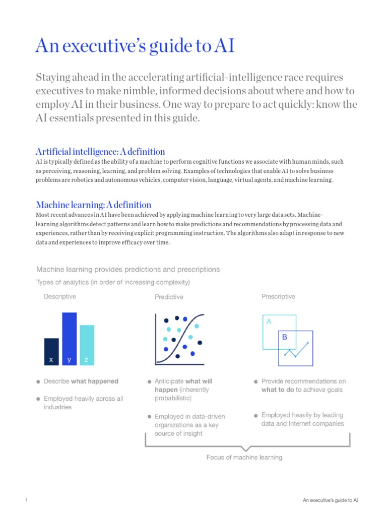 Executive AI Essentials Guide | PDF | Artificial Intelligence ...