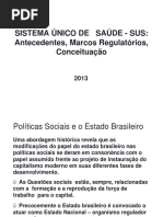 Sus - Antecedentes, Marcos Regulatorios, Conceituacao