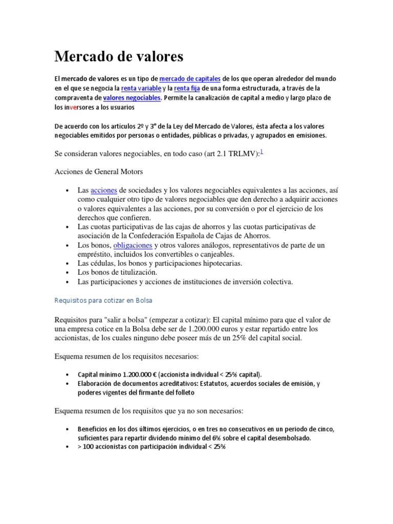 Análisis del Mercado de Valores Peruano | PDF | Bolsa de Valores ...