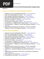 Basic Electrical and Instrumentation Engineering - Lecture Notes, Study Material and Important Questions, Answers 