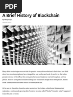 A Brief History of Blockchain