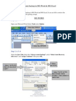 Make Auto Backup in MSword&Excel