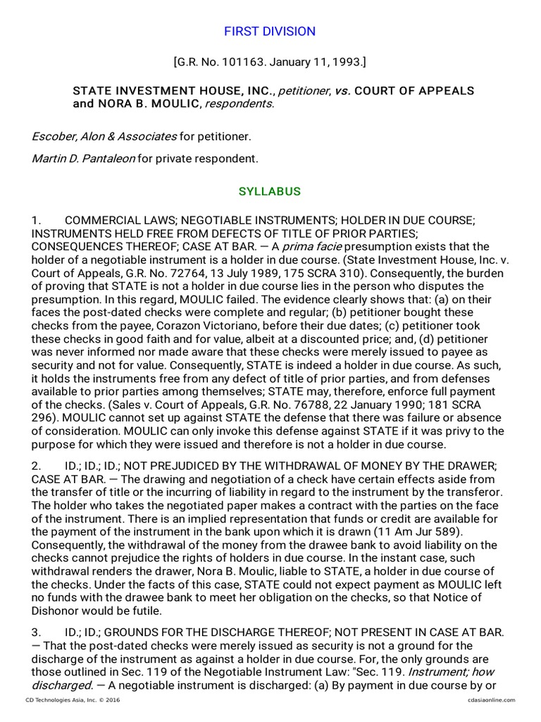 Holder in Due Course: Legal Implications | PDF | Foreclosure | Mortgage Law
