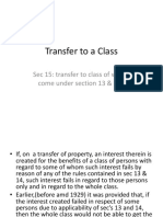 Transfer to ClassThis concise title indicates that the document discusses transfers of property to a class of persons, keeping within the 40 character limit