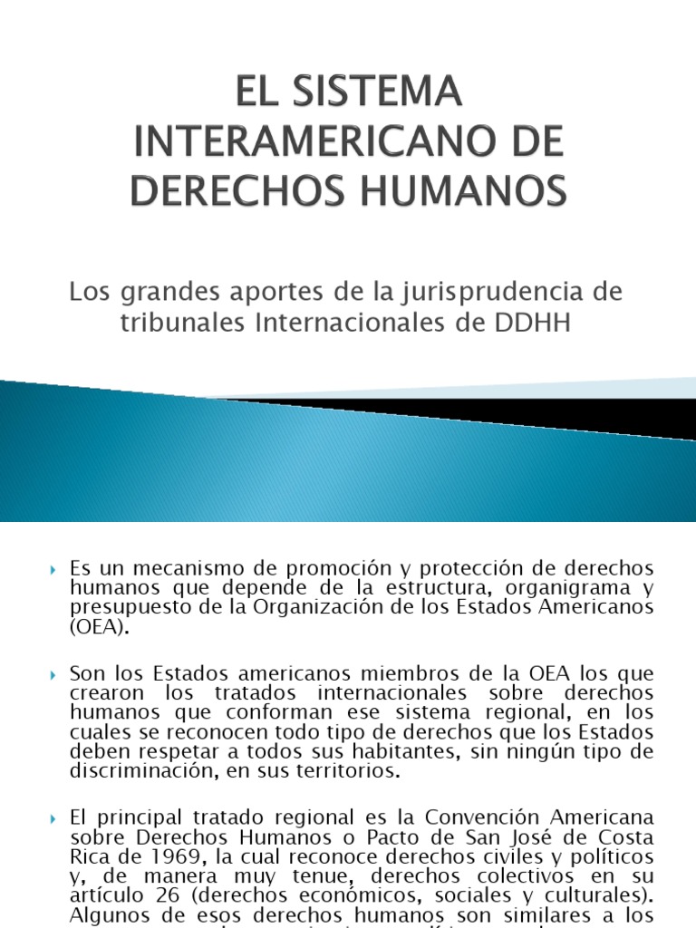 El Sistema Interamericano de Derechos Humanos | PDF | Derechos humanos ...