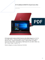 PC Portable ASUS VivoBook D540YA Dual-Core 2go 500go Rouge