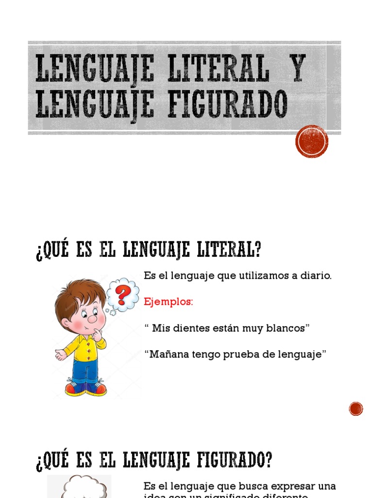 Lenguaje Figurado y Lenguaje Literal