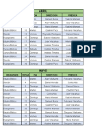 Rol de Predicadores Abril - Mayo