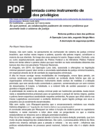 A Delação Premiada Como Instrumento de Manutenção Dos Privilégios