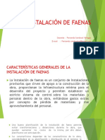 Instalación de Faenas