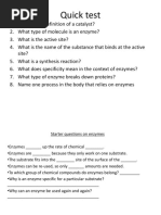 Factors Affecting Enzyme Action