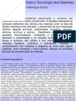 Introdução à Ciência e Engenharia dos Materiais