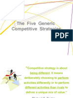 The Five Generic Competitive Strategies