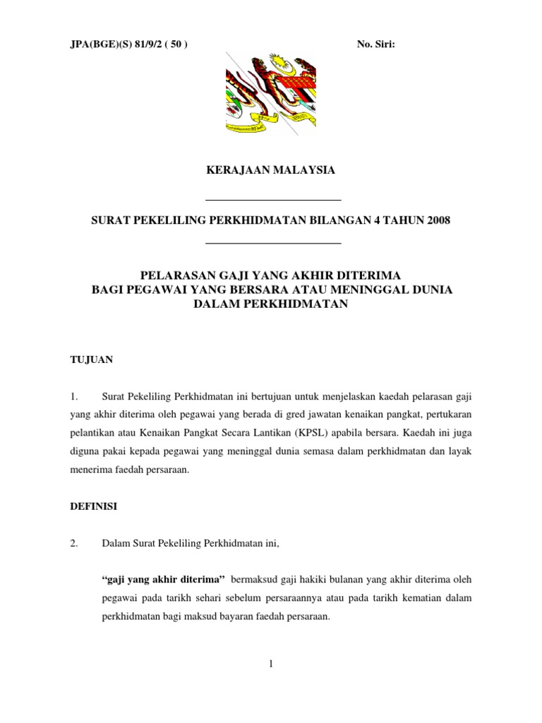 Gaji Peg Yg Meninggal Dunia Pdf
