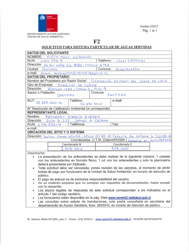 Formulario F2 PDF | PDF
