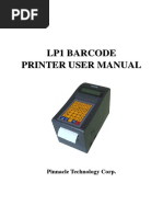 Lp1 Barcode Printer User Manual Impresora Codigo de Barras