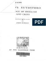 Plato's Euthyphro, Apology of Socrates and Crito - John Burnet (Ed.) PDF