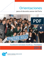 Orientaciones Asesor de Feria CGE 2018