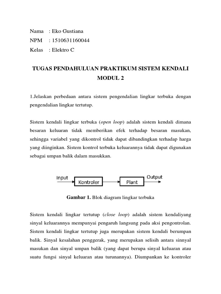 Tugas Pendahuluan Modul 2 | PDF