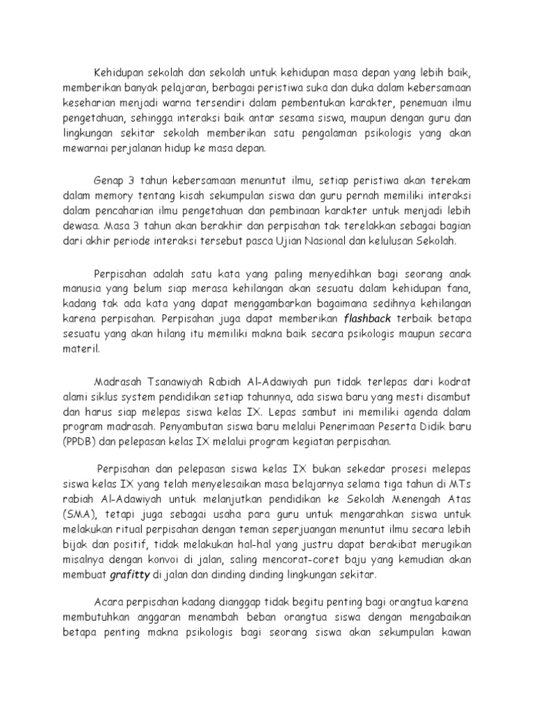 100 Kata Perpisahan Dari Guru Ke Siswa