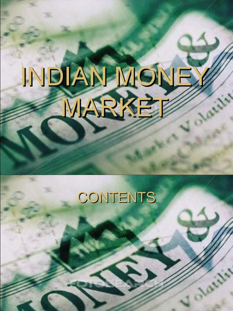 Understanding India's Money Market | PDF | Reserve Bank Of India ...