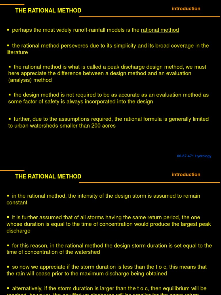 Rational Method for Stormwater Design | PDF | Discharge (Hydrology ...